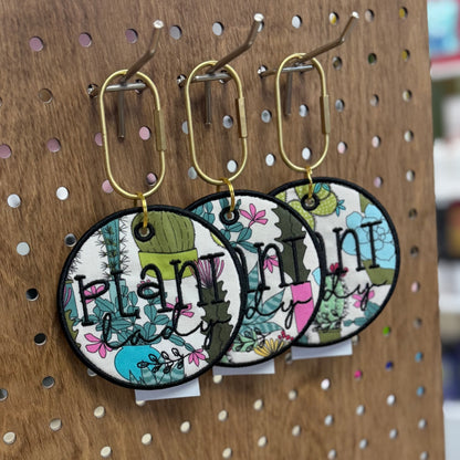 Plant Lady - Embroidered Bag Tag