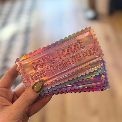 Sorry I Can't - Embroidered Bookmark