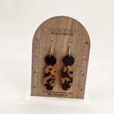 Tortoise Shell Dangles - Earrings