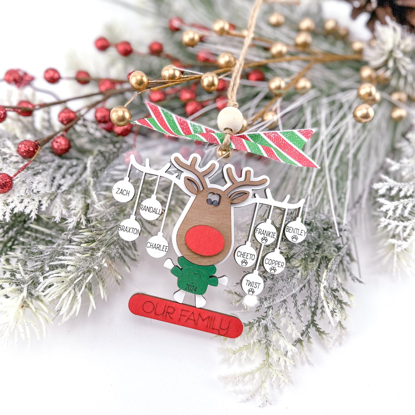 Rudolph Family Ornament