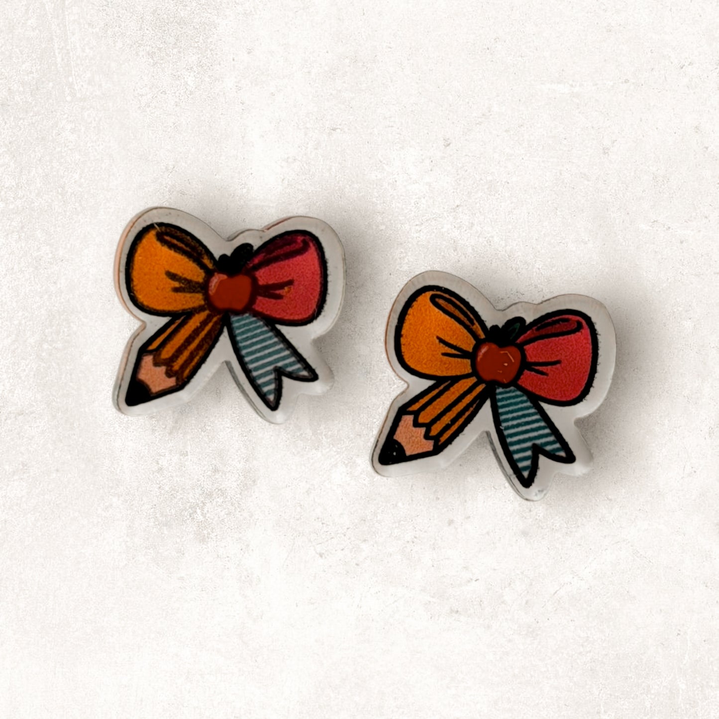 Bow Pencil/Paper Studs