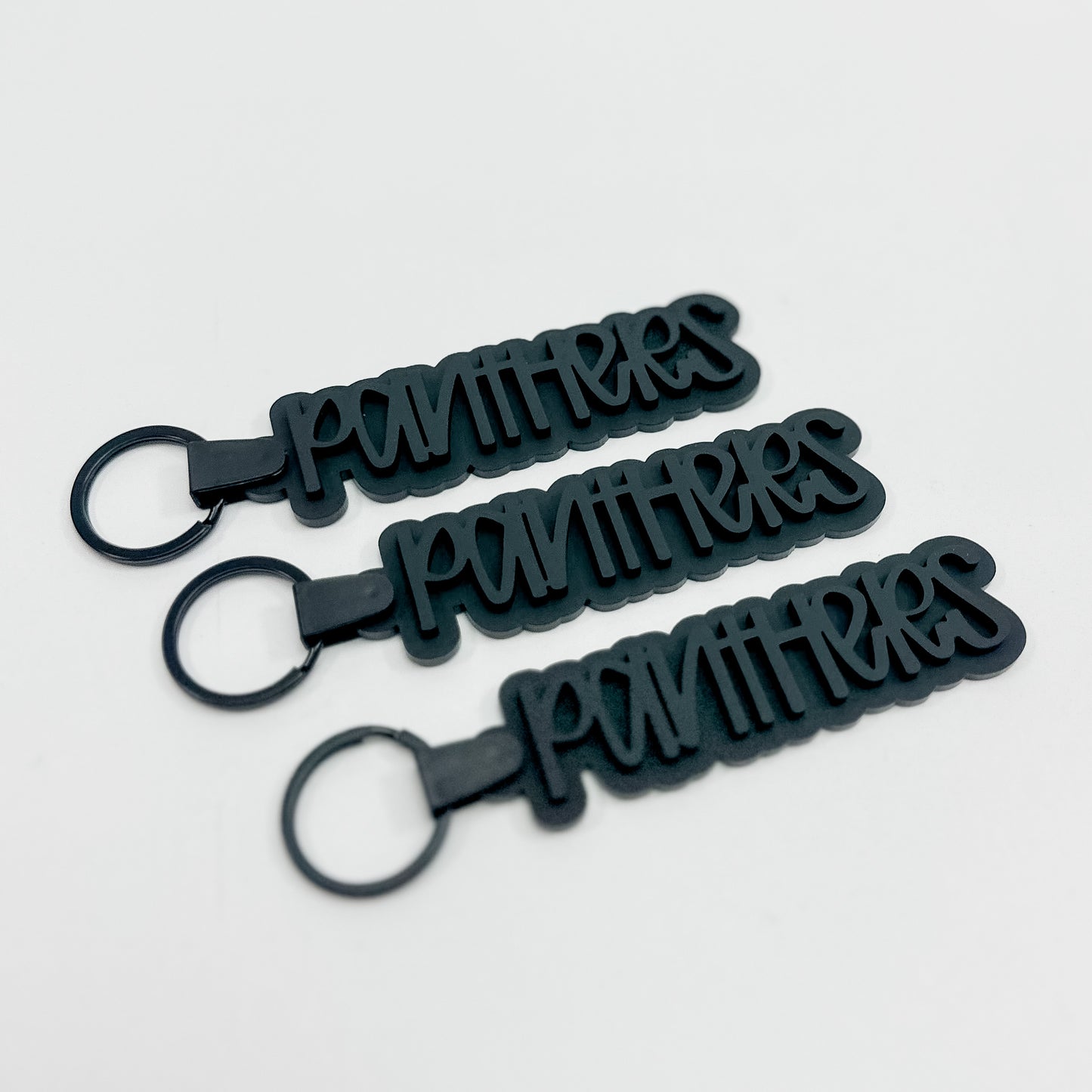 Panthers - Black School Spirit Acrylic Keychain