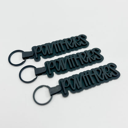 Panthers - Black School Spirit Acrylic Keychain