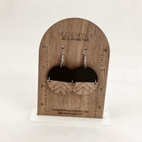 Black Chevron Dangle - Earrings