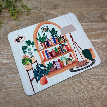 Cozy Bookshelf - Mousepad