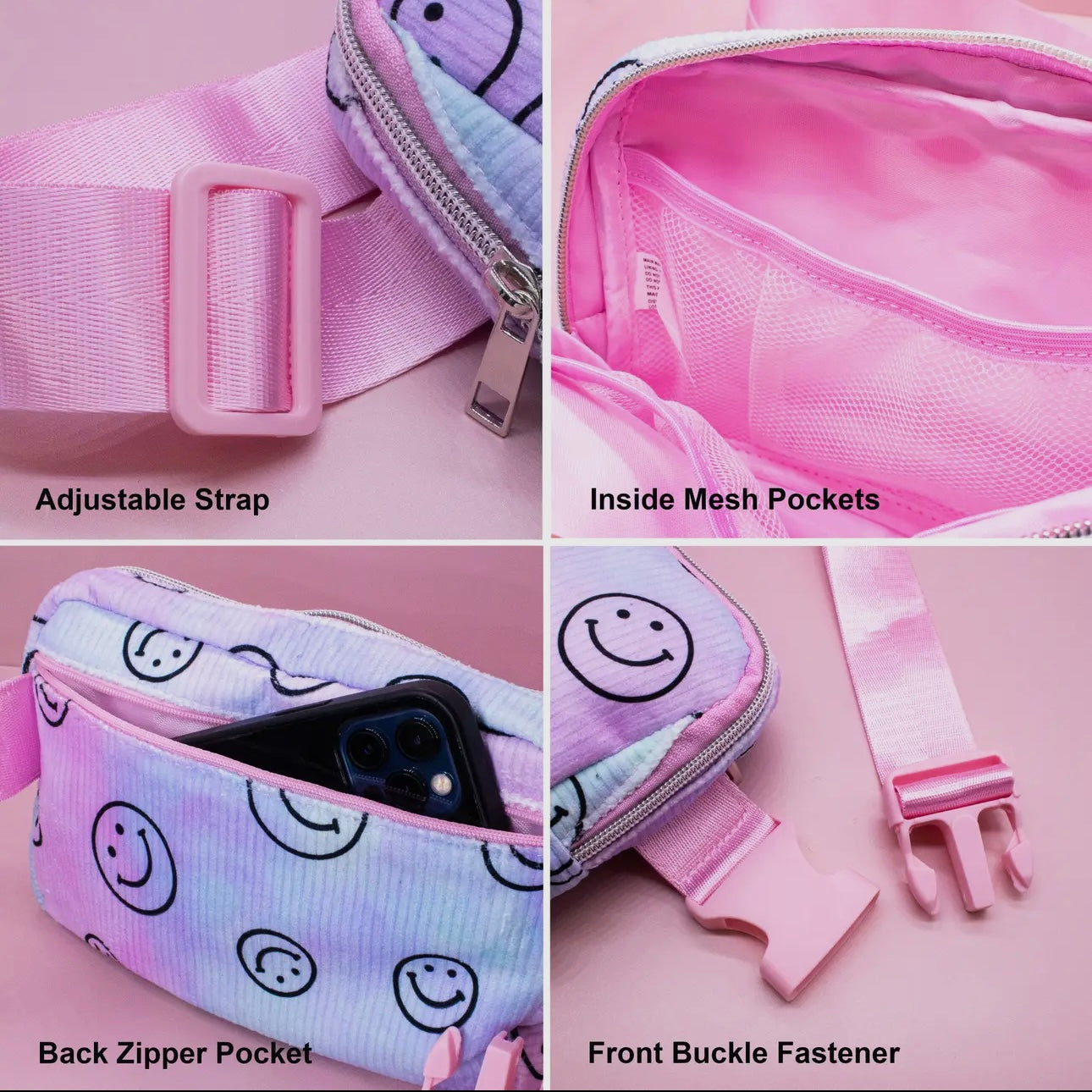 Belt Bag - Tie Dye Smiley