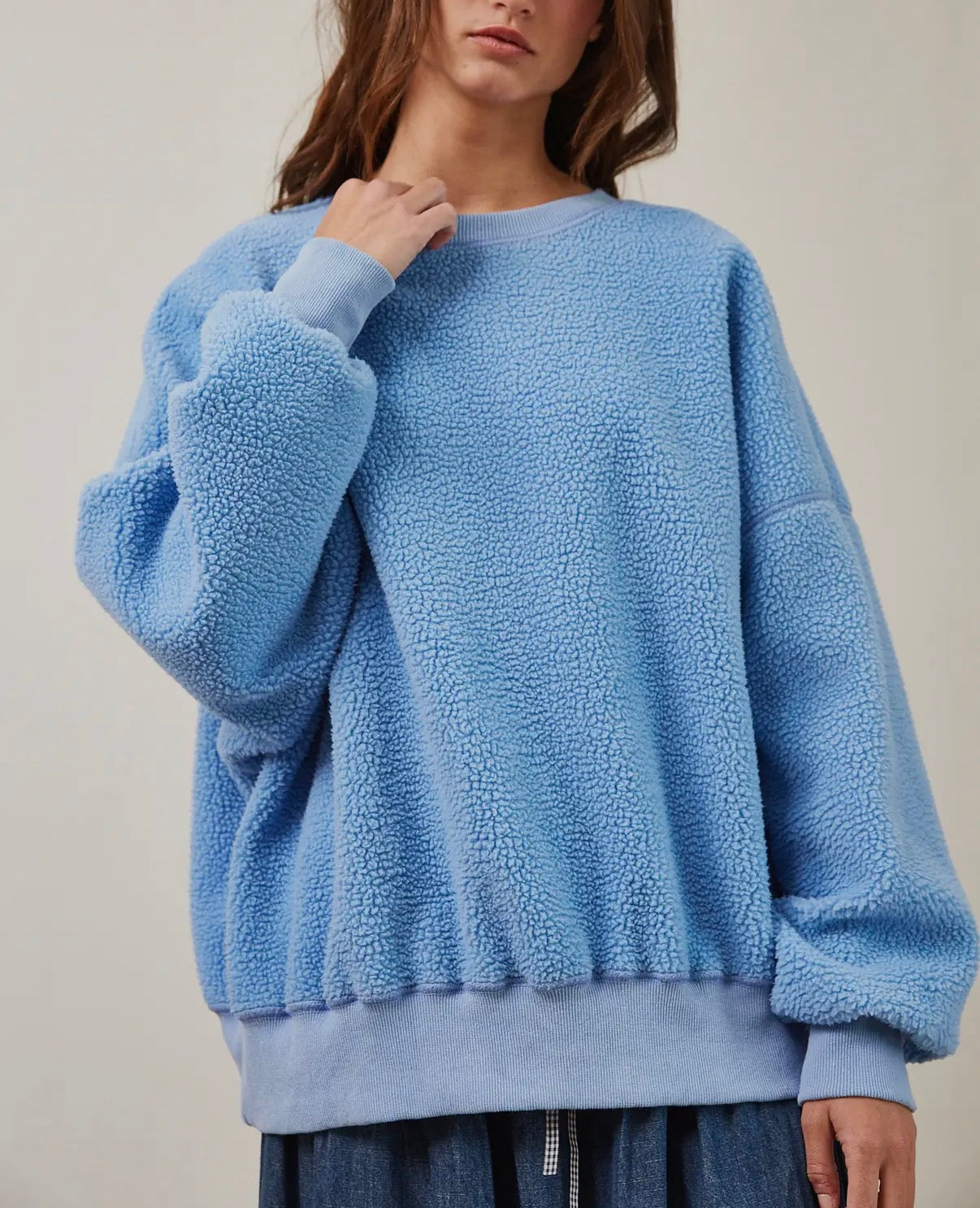 Blue Hooded Sweatshirt