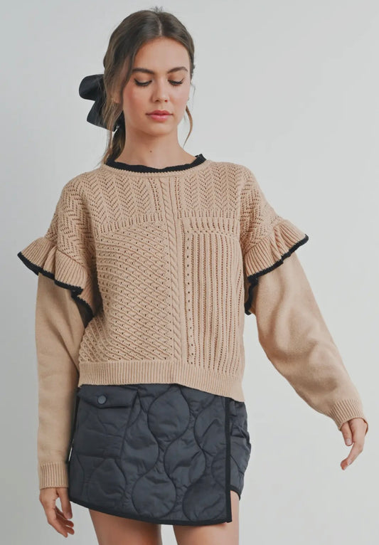 Ruffle Knit Sweater