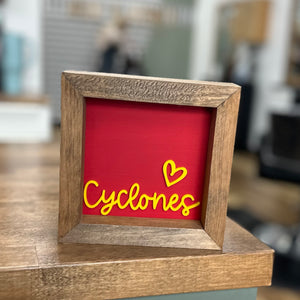 Cyclones - 6" Square Sign