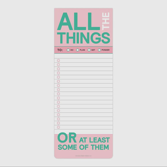 All the Things - Make A List Pad