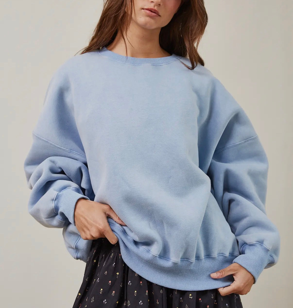 Blue Hooded Sweatshirt