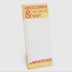 Groceries & Shit - Make A List Pad
