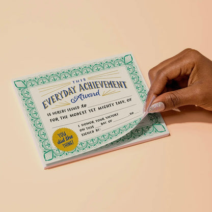 Everyday Achievement Certificate Notepad