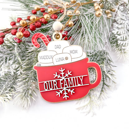 Hot Cocoa Family Ornament