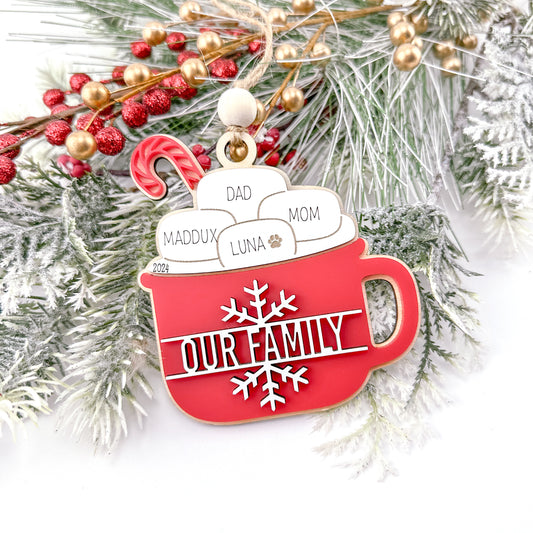 Hot Cocoa Family Ornament