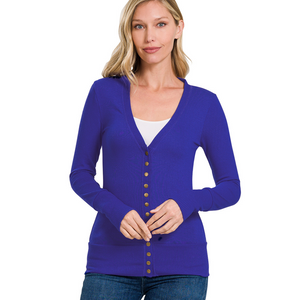 Snap Cardigan - Bright Blue