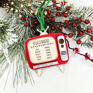 Retro TV Family Ornament