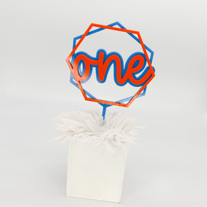 ONE(Blue/Orange) - Cake Topper