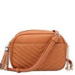 Oval Crossbody Bag - Tan