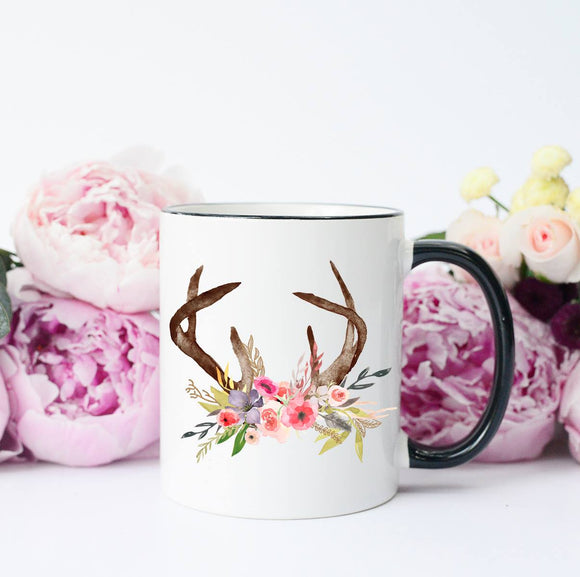 Floral Antler - Mug