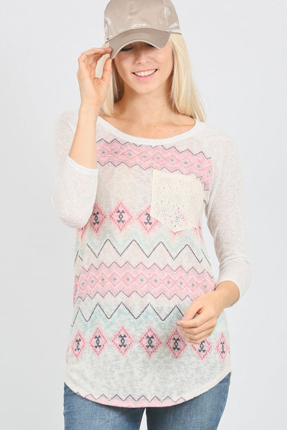 Lace Pocket Tee