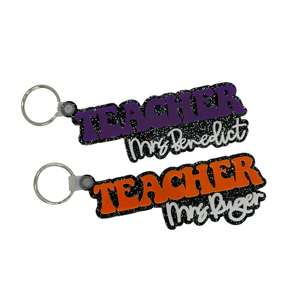 Personalized Teacher Keychain