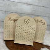 Personalized Earring Stand - Wood Base