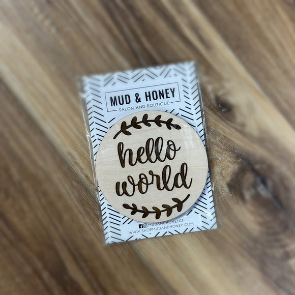Hello World w/Branches - Baby Photo Prop