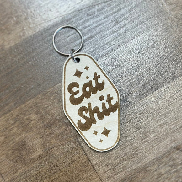 Eat Shit - Retro Keychain