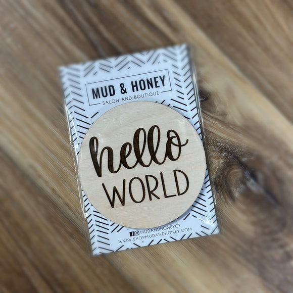 Hello World - Baby Photo Prop