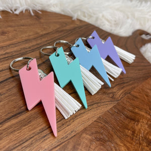 Lightening Bolt w/Tassel Keychain