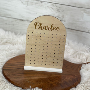 Personalized Earring Stand - Acrylic Base