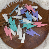 Lightening Bolt w/Tassel Keychain