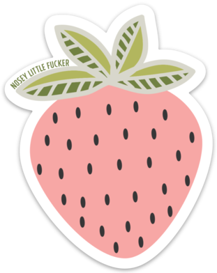 Nosey Strawberry - Sticker – Mud & Honey - Salon & Boutique