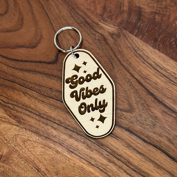 Good Vibes Only - Retro Keychain