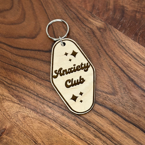 Anxiety Club - Retro Keychain